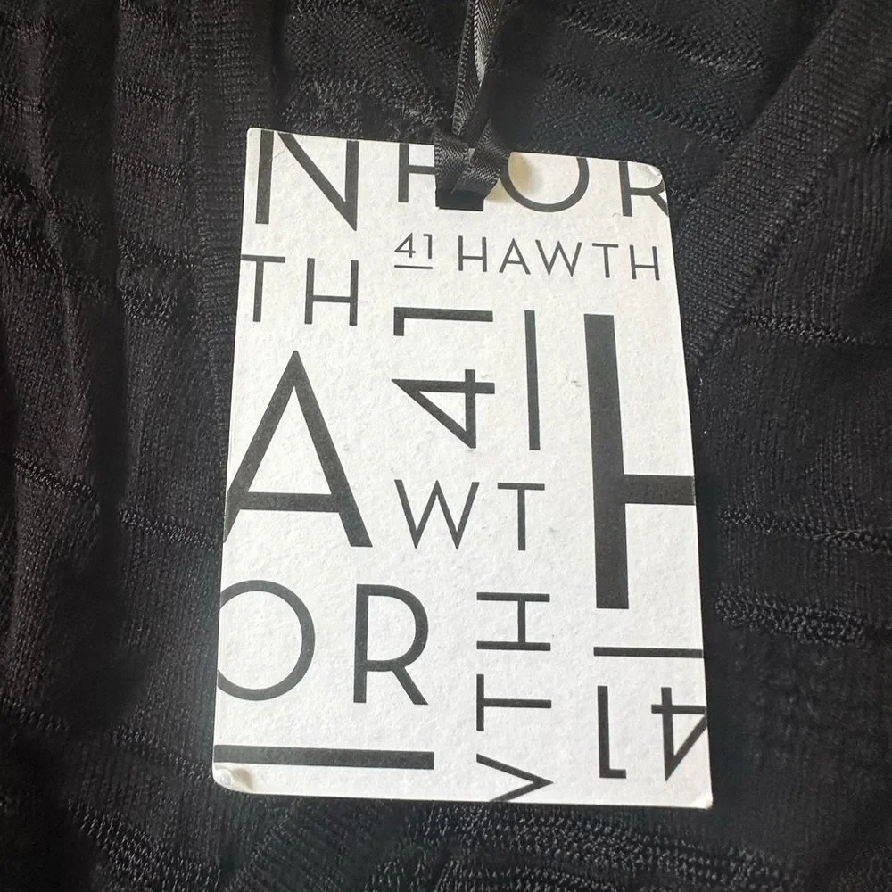 41 Hawthorn‎ Etelan Variegated Pointelle Cardigan Size 3X Black Stitch Fix NWT